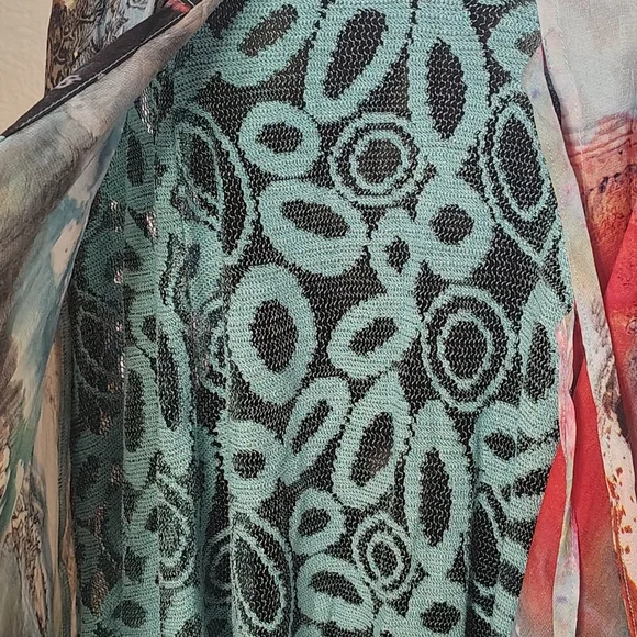 Faratelli Multi-colored Women's XL Artsy Sleevely Flowy Layered Top - Picture 4 of 10